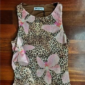 Princess Polly Leopard Floral Mesh Tank